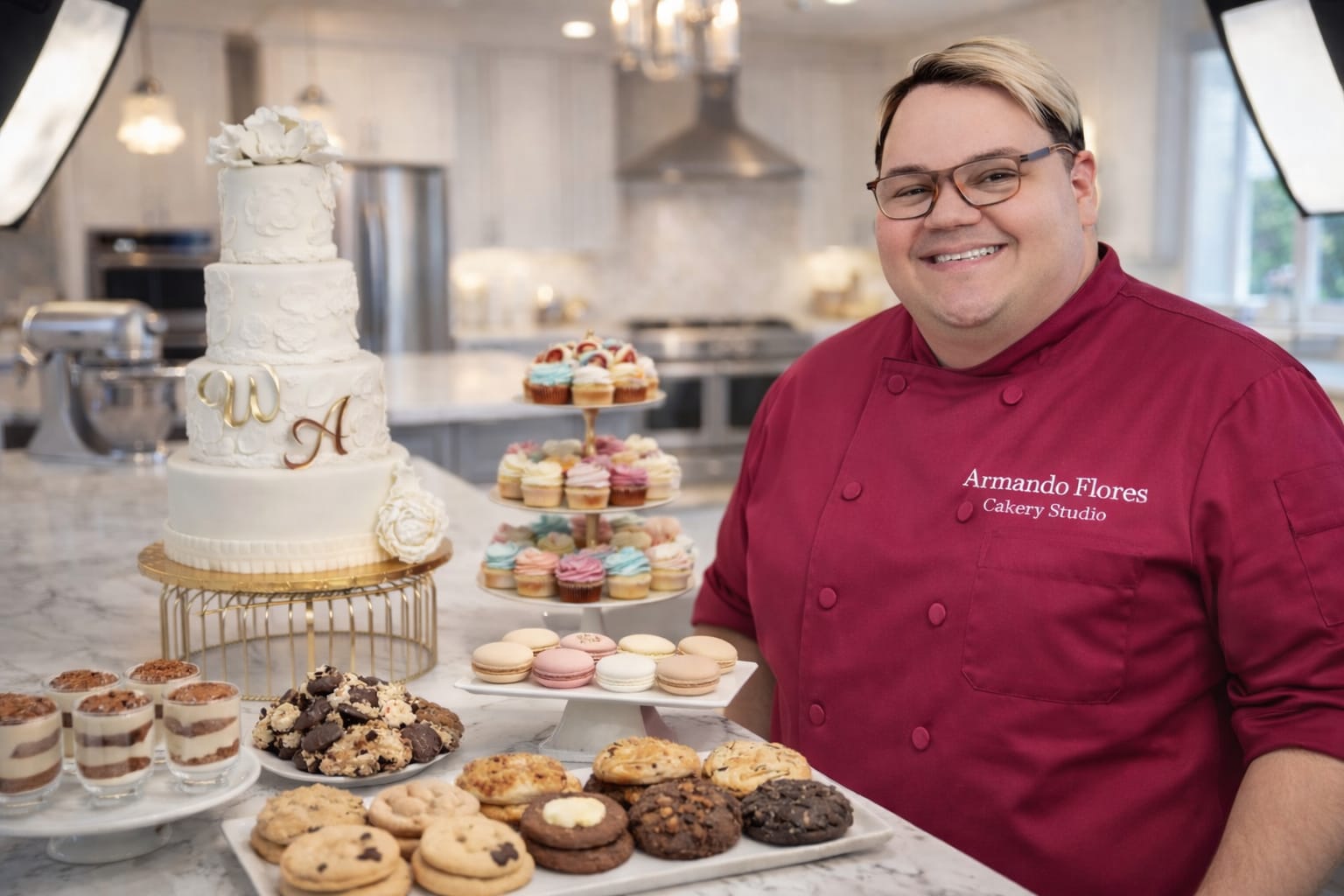 Postre artístico de Armando Flores